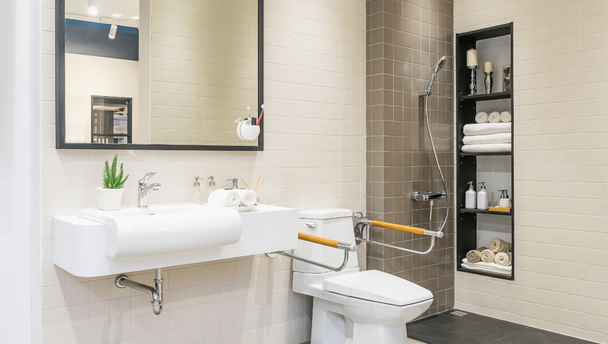 A walk-in shower made for seniors