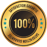 Badge qualité satisfaction garantie 100%